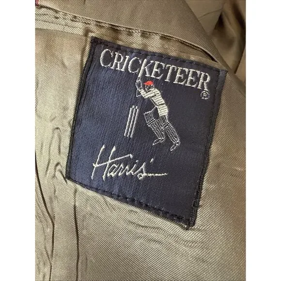 VTG Cricketeer Harris Men's 40S Tweed Wool Blazer Pinstripe Suit Jacket Ivy Trad